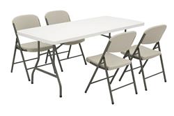 MESA 2.44 MTS + 4 SILLAS D48